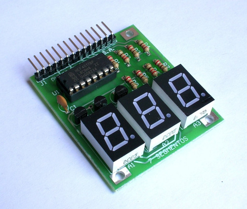 2 Pzs Módulo Display De 7 Segmentos Led Rojo Con 3 Dígitos