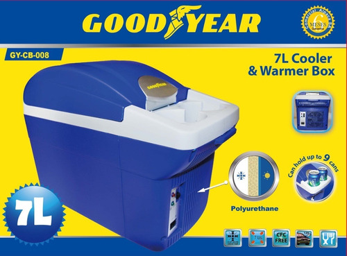 Imagen 4 de 5 de Heladera Goodyear Termoeléctrica 7 Lts Camping
