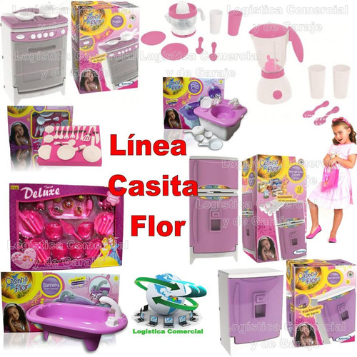 Imagen 5 de 9 de Lava Platos Automát Juguete Casita Flor +16 Accesorios Sonid