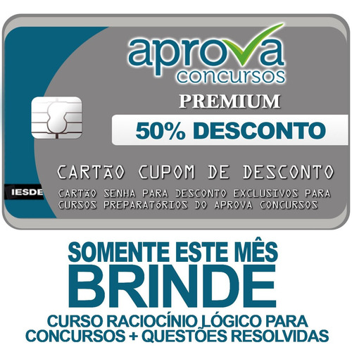 Aprova Concurso Cupom 50% Desconto Preparatório Premium