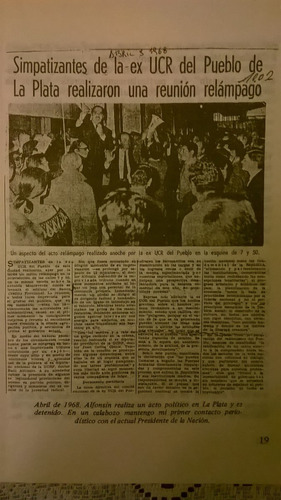Hombre De Prensa (alfonsin), Por Fernando R. Pieske - Raro (Usado)