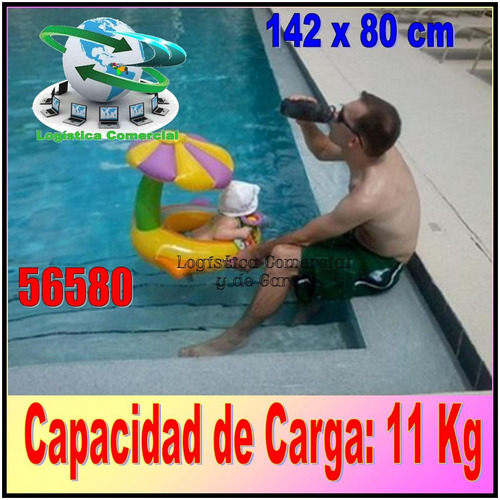 Florecita Flotador Inflable Parasol Salvavidas Intex 56580