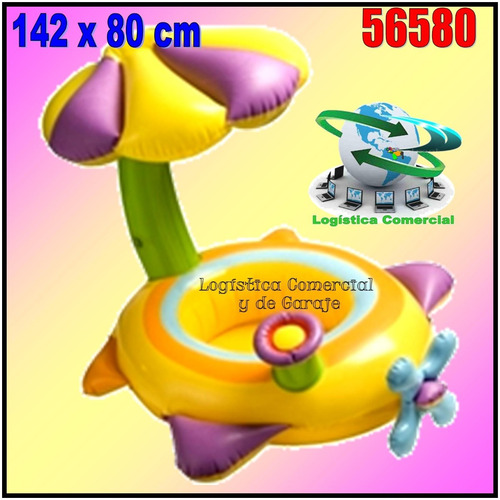 Florecita Flotador Inflable Parasol Salvavidas Intex 56580