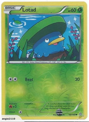 Pokemon Lotad Primal Clash Card Carta Tcg