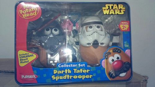 Darth Vader Y Stormtropper Caras De Papa Con Caja Metálica (Usado)
