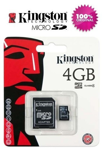 Memoria Micro Sd Kingston 4gb Original Clase 4 + Adaptador