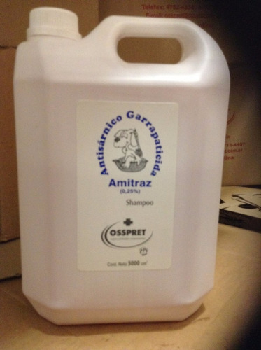 Shampo Osspret Amitraz Antisarnico - Garrapaticida X 5 L