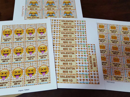 Kit Emojis Emoticones Impreso Invitaciones Banderin Y +