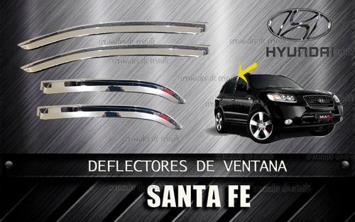 Cobertor Cromado De Deflectores Hyundai Santa Fe