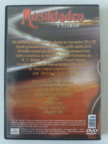 Imagem 2 de 3 de Dvd Musikladen Festival - Deep Purple, Jethro Tull, Free...