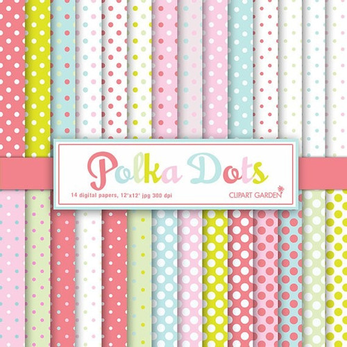 Kit Imprimible Pack Fondos Punteados Puntos Clipart Cod 14