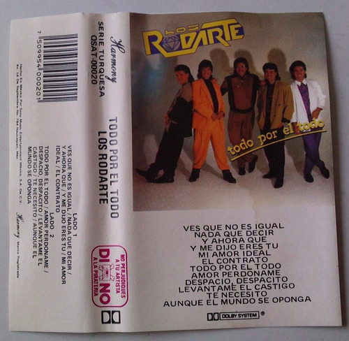 Los Rodarte Todo Por El Todo Cassette Raro 1992 Sony Music