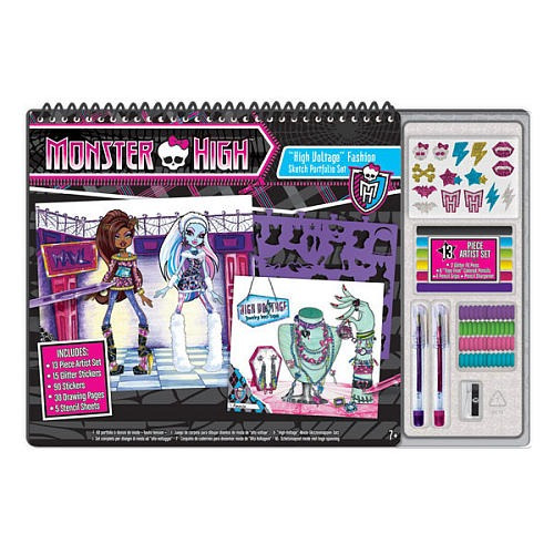 Monster High Monster Fashion Sketch Portfolio Set