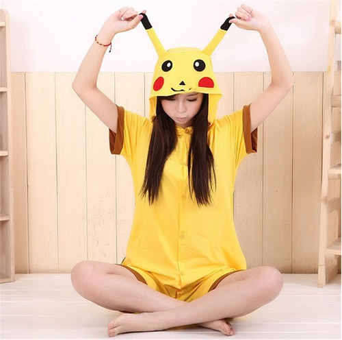 Kigurumi Pikachu Pokemon Pijama Enterito De Verano Xl