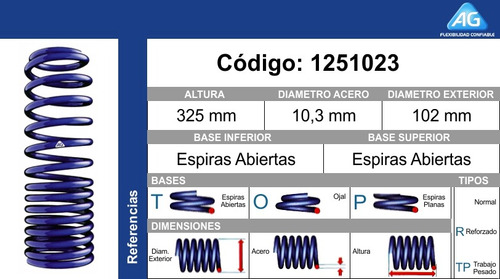 Juego Espirales Vw Gol Ab9 Country 96/99 Trasero Ag