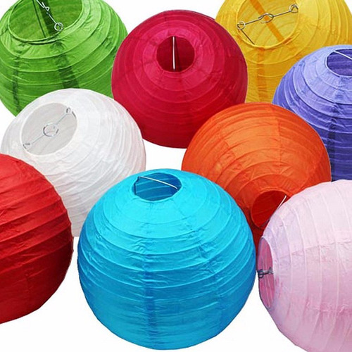 Globo Chino Mediano 30cm Fiesta Arlequin Hora Loca Piñateria