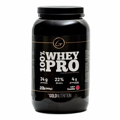Proteina 100% Whey Pro Gold Nutrition 908g Frutilla