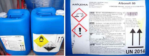 Imagen 3 de 4 de Peróxido De Hidrogeno 35% Grado Alimenticio 1 Litro