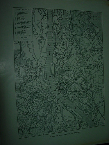 Mapa Antiguo Plano Blanco Negro Riga Letonia Mapas