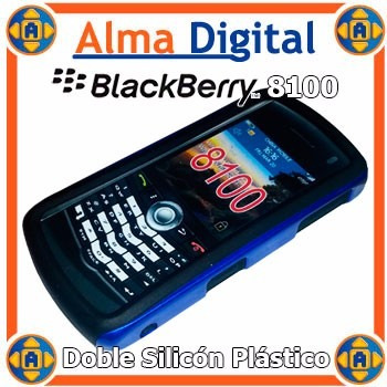 2x Forro Doble Plastico Silicon Blackberry Pearl 8100 Estuch
