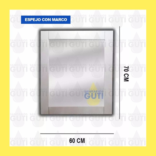 Combo Vanitory Blanco Bacha Vidrio Apoyo Espejo Pico Cisne