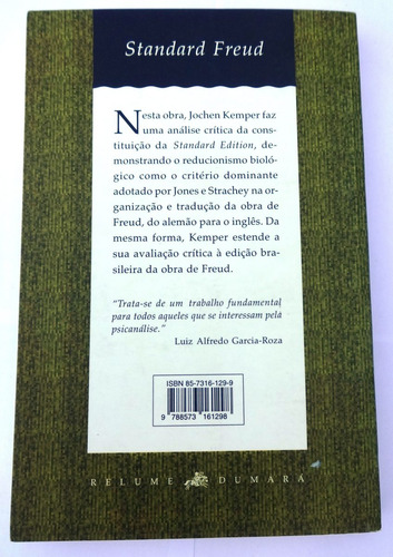 Standard Freud - Reducionismo Obra Freudiana - Jochen Kemper