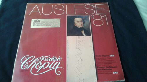 Lp Auslese '81 Frederic Chopin
