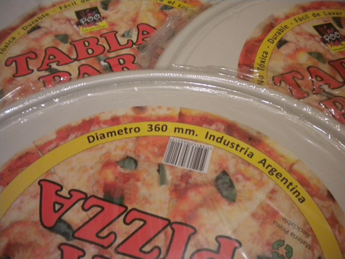 Tablas Para  Servir Pizza Plasticas X 5 Unidades 370