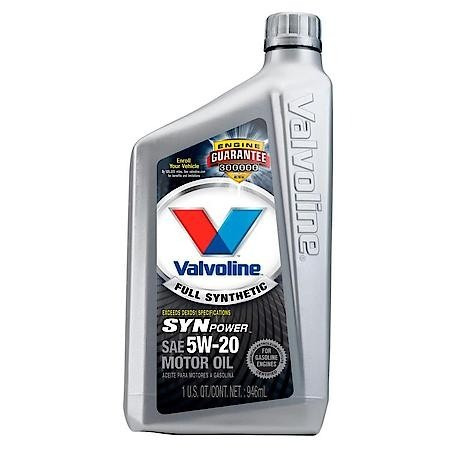 Aceite Valvoline 5w20 Synpower, Sintetico X1l (zona Sur)