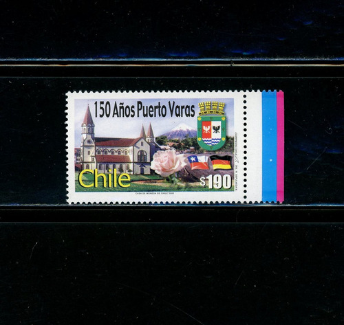 Sellos Postales De Chile. 150 Años Ciudad De Puerto Varas.