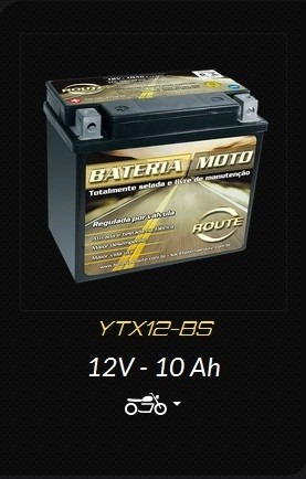 Bateria Moto Route Ytx12-bs Kawasaki Vn 800 Vulcan