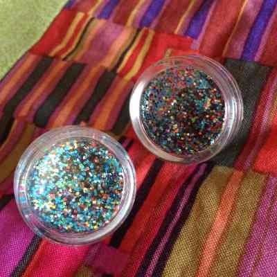 Aros Brillos Glitter Plastico Importados