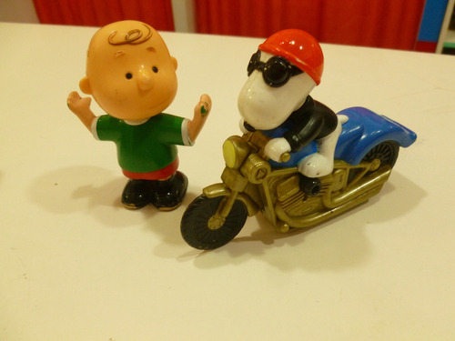 Snoopy En Motocicleta + El Amigo, Juguete Del Burger King