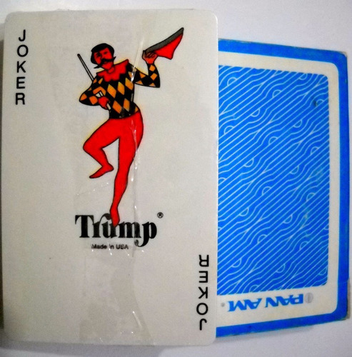 Naipes Cartas Pan Am De Poker Originales Playing Cards 1980