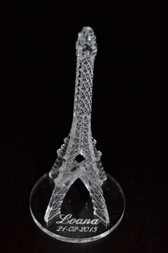 50 Souvenir Torre Eiffel Acrilico 15 18 Cumple