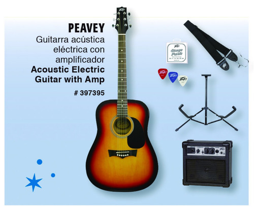 Guitarra Electroacustica Con Amplificador  Peavey Acustica