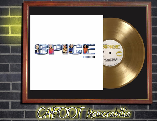 Spice Girls Wannabe Tapa Lp Y Disco Oro Enmarcados