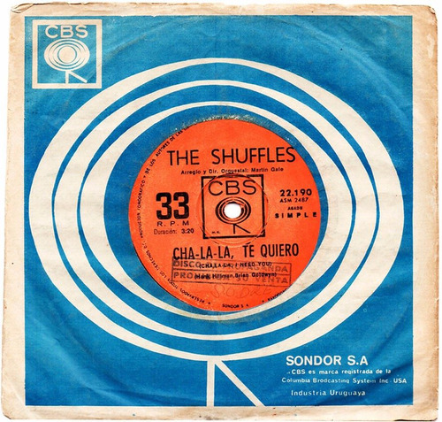 The Shuffles Cha La La I Need You '69 Vinilo 45 Holanda Beat