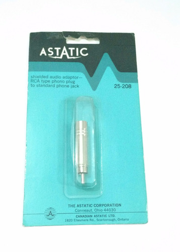 Convertidor De Audio Plug 6.5 A Rca Astatic Canada X2