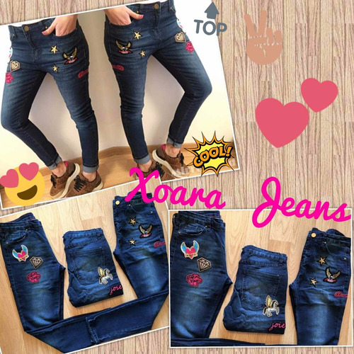 Jean Chupín C/ Apliques Mujer - Xoara Jeans