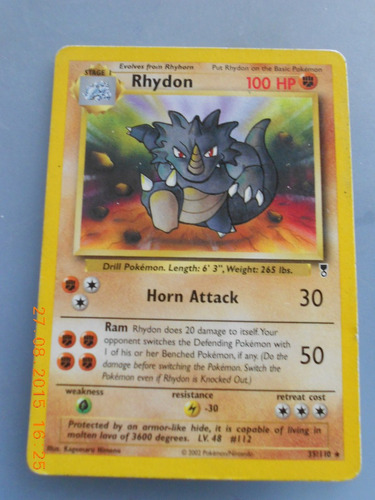 Rhydon Estrella Pokemon No Foil Legendary Collection