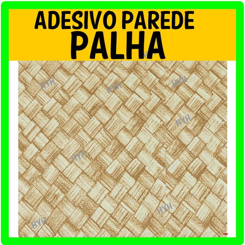 Papel De Parede Adesivo Palha 45 Cm X 10 Metros