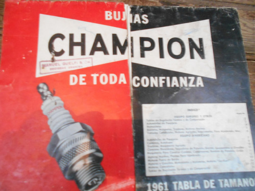 Antiguo Catalogo De Bujias Champion