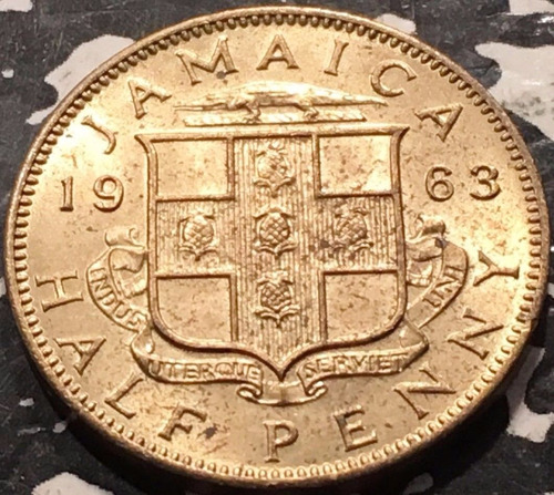 Jamaica 1/2 Penny 1963 * Colonia Inglesa * Elizabeth Ii *
