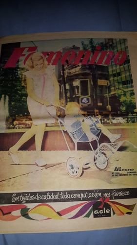 Suplemento Femenino Del Diario (la Mañana) Del 20/02/1972