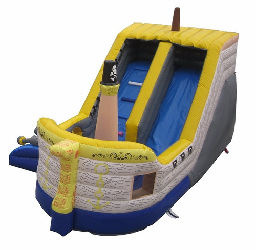 Juego Inflable Barco Pirata - Tobogan Uso Comercial