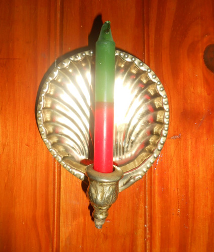 Imagen 2 de 6 de Portavela De Bronce, Una Sola Vela, Para Colgar