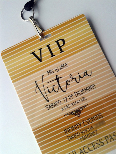 Tarjeta Invitacion Vip 15 Años Originales X50