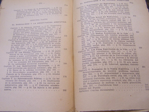 El Radicalismo De Mañana * Ricardo Rojas * 1932 *