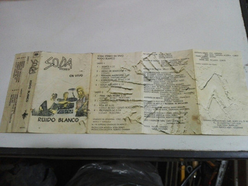 Soda Stereo Tapa De Cassette Autografiado Original